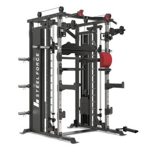 Binom Steel Force B20 Multigimnasio Carga de disco, Doble Polea, Multipower, Prensa y accesorios